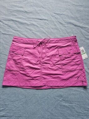 Nautica Women's Utility Cargo Skirt Pink NWT Size Large